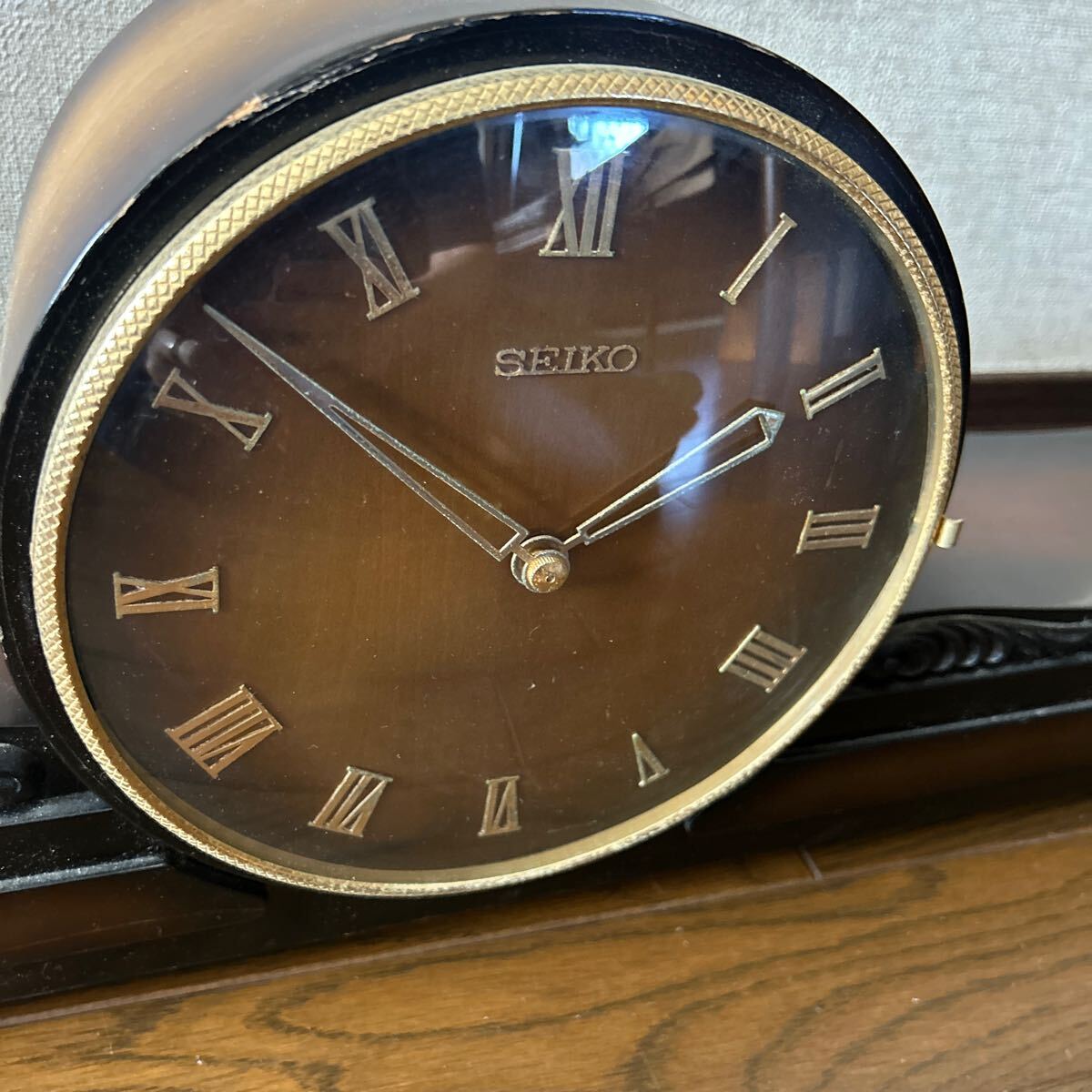 昭和レトロ SEIKO 置き時計　日の出時計　クウォーツ　