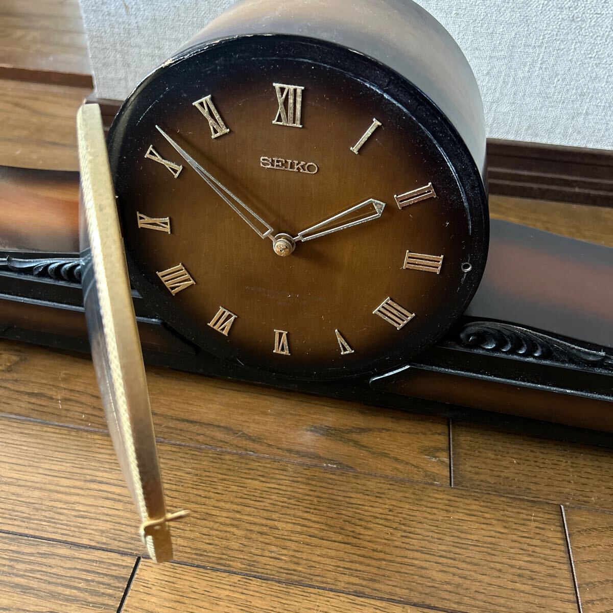 昭和レトロ SEIKO 置き時計　日の出時計　クウォーツ　