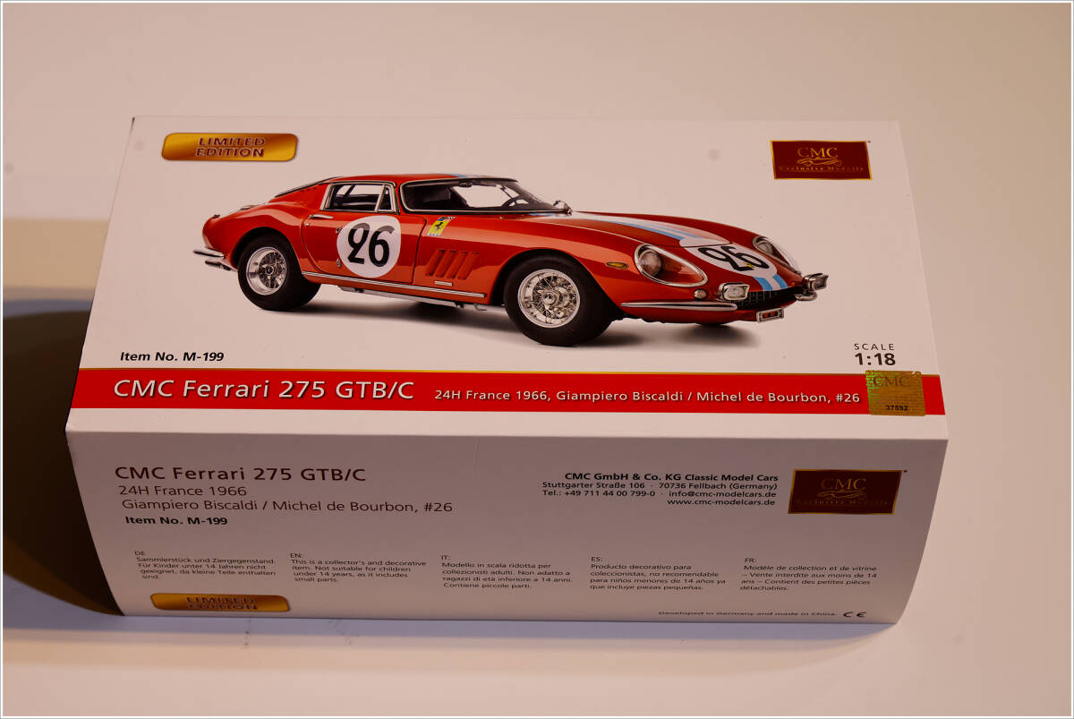 1:18 M-199 CMC フェラーリ 275 GTB/C (further variations will 1:18 M-199 CMC フェラーリ 275 GTB/C (further variations will