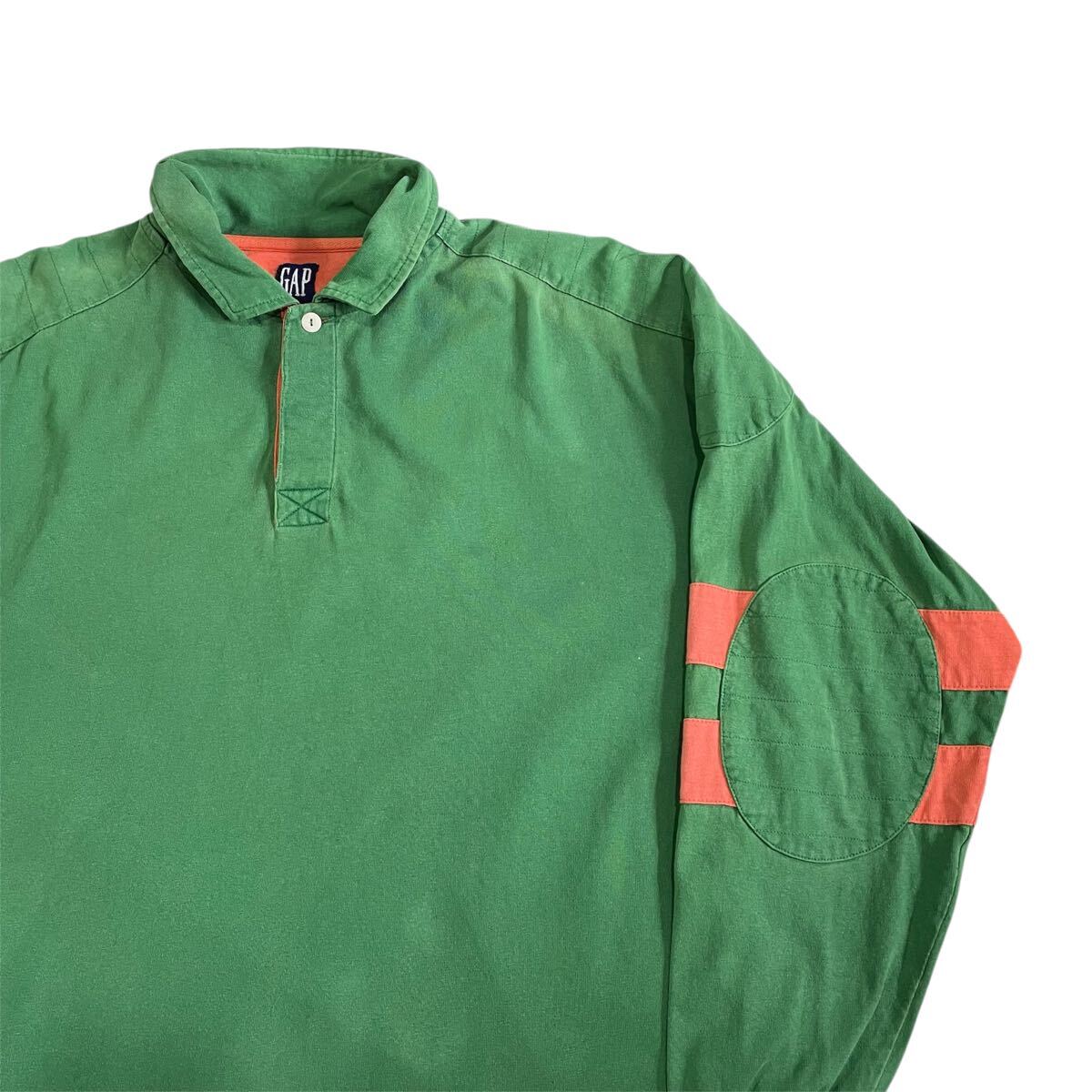 90s GAP ラガーシャツ ポロシャツ ロンT エルボーパッチ 90s GAP ラガーシャツ ポロシャツ ロンT エルボーパッチ