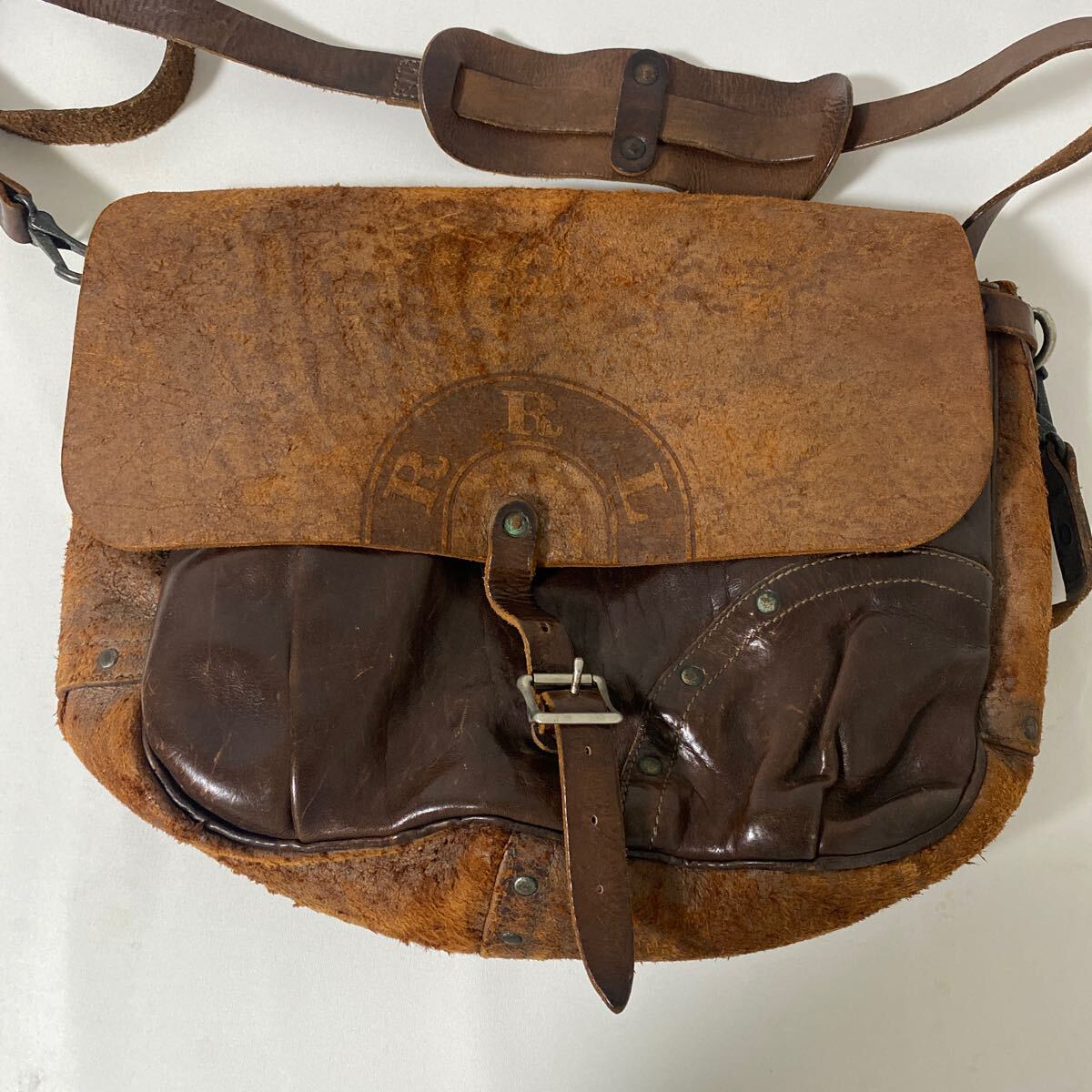 美品 希少 名作 イタリア 製 ヴィンテージ 加工 RRL レザー 美品 希少 名作 イタリア 製 ヴィンテージ 加工 RRL レザー