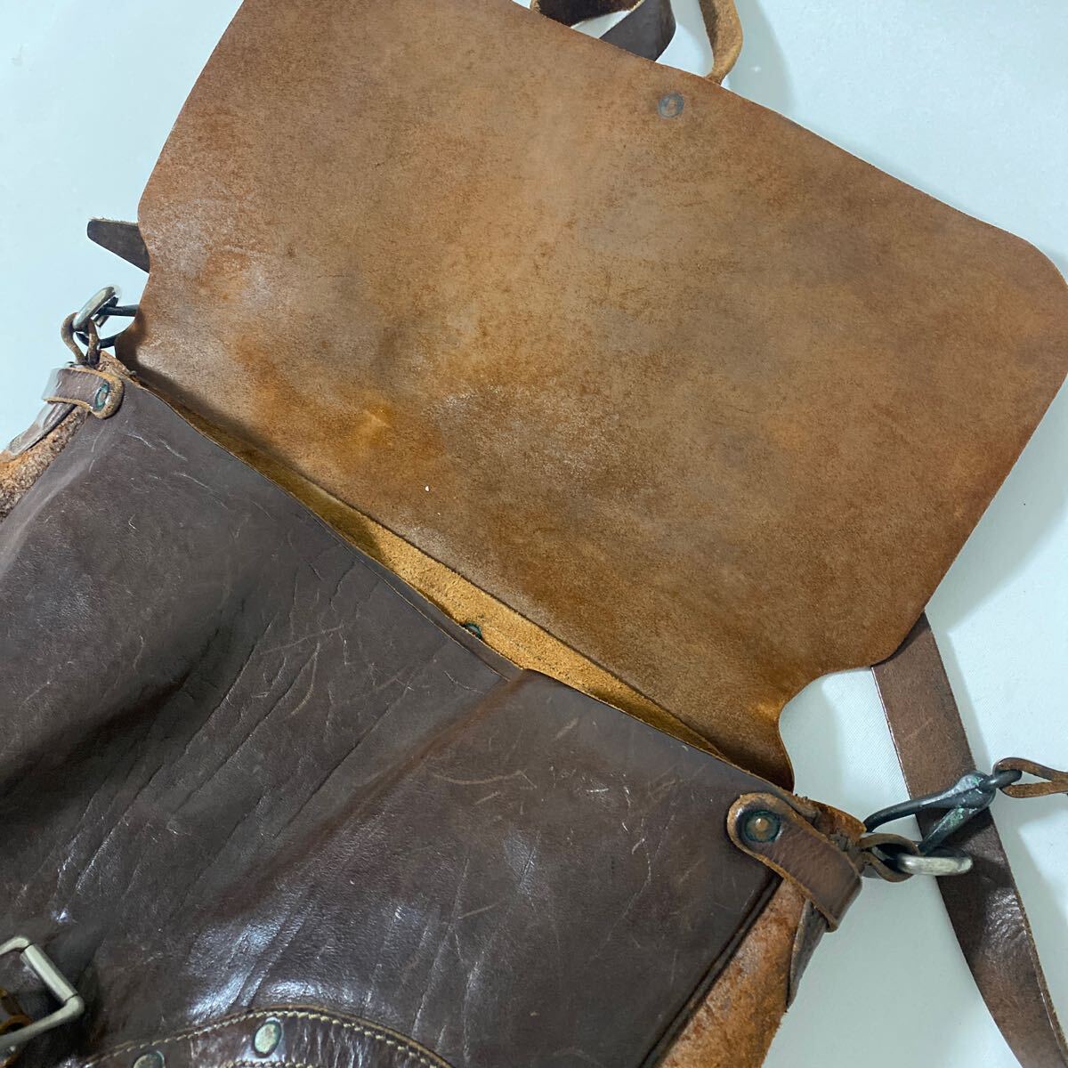 美品 希少 名作 イタリア 製 ヴィンテージ 加工 RRL レザー 美品 希少 名作 イタリア 製 ヴィンテージ 加工 RRL レザー
