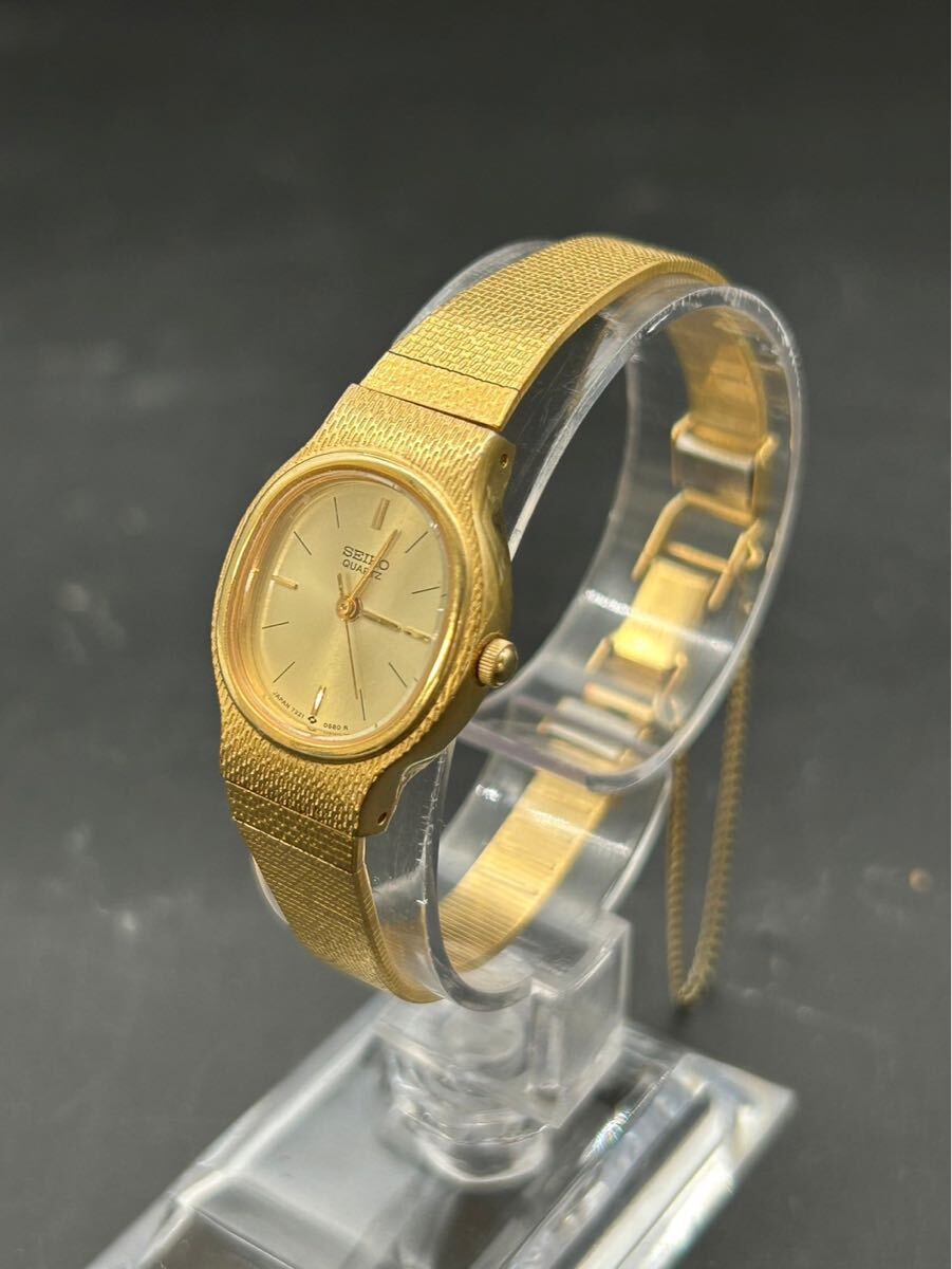 春名 9月 No.128 SEIKO セイコー 7321-5280 腕時計 ゴールド アナログ Quartz クォーツ 動作未確認