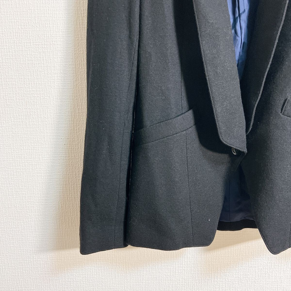 f927FF UNTITLED Untitled size 2(M rank ) outer long sleeve jacket tailored black lady's office casual wool 100%