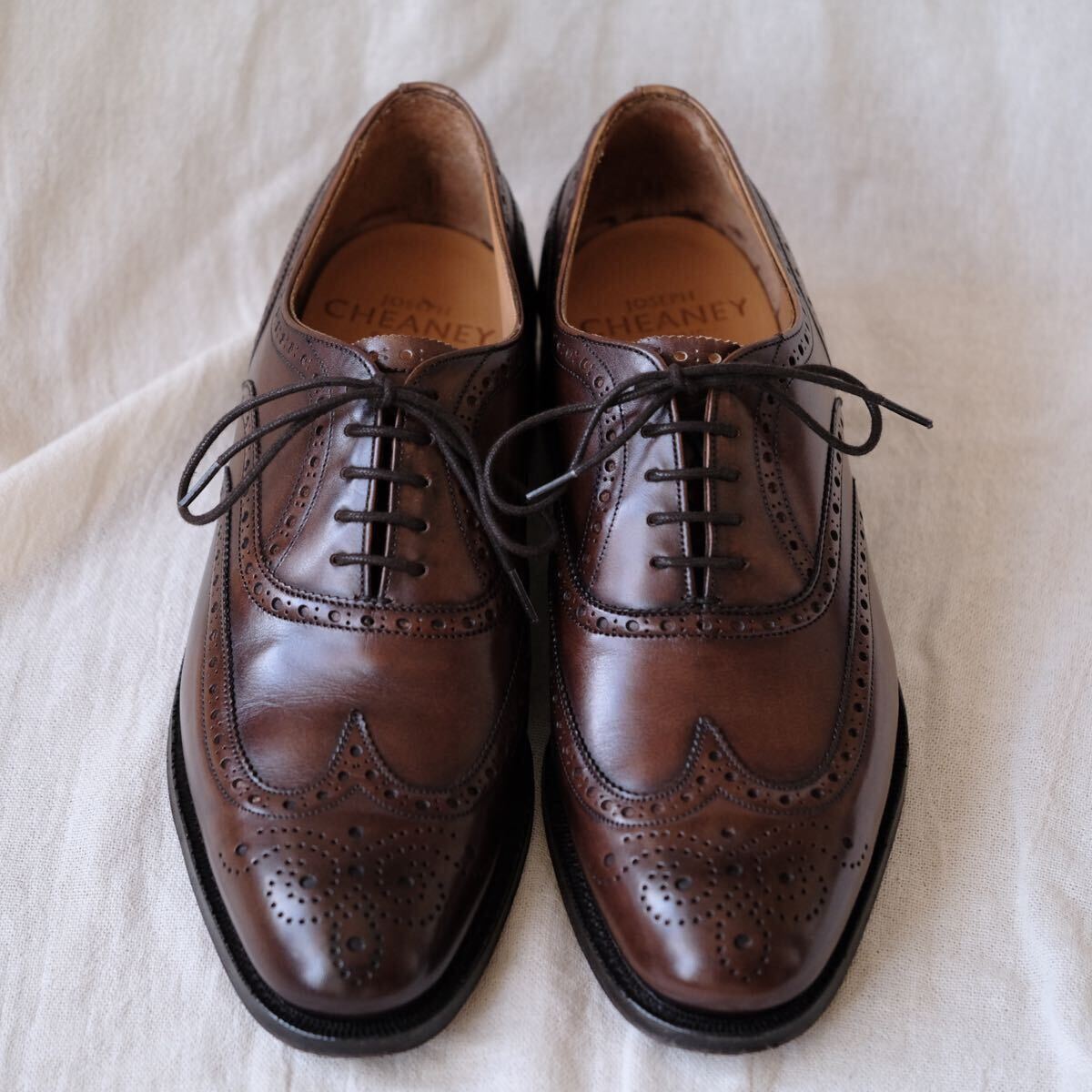 極美品JOSEPH CHEANEY & SONS BEAMS別注フルブローグEDWARD茶6 5 極美品JOSEPH CHEANEY & SONS BEAMS別注フルブローグEDWARD茶6 5