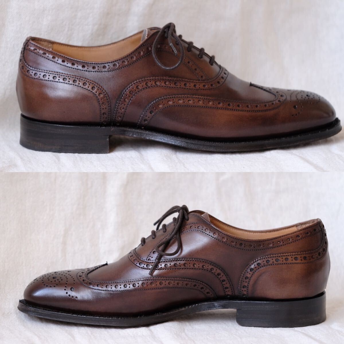 極美品JOSEPH CHEANEY & SONS BEAMS別注フルブローグEDWARD茶6 5 極美品JOSEPH CHEANEY & SONS BEAMS別注フルブローグEDWARD茶6 5
