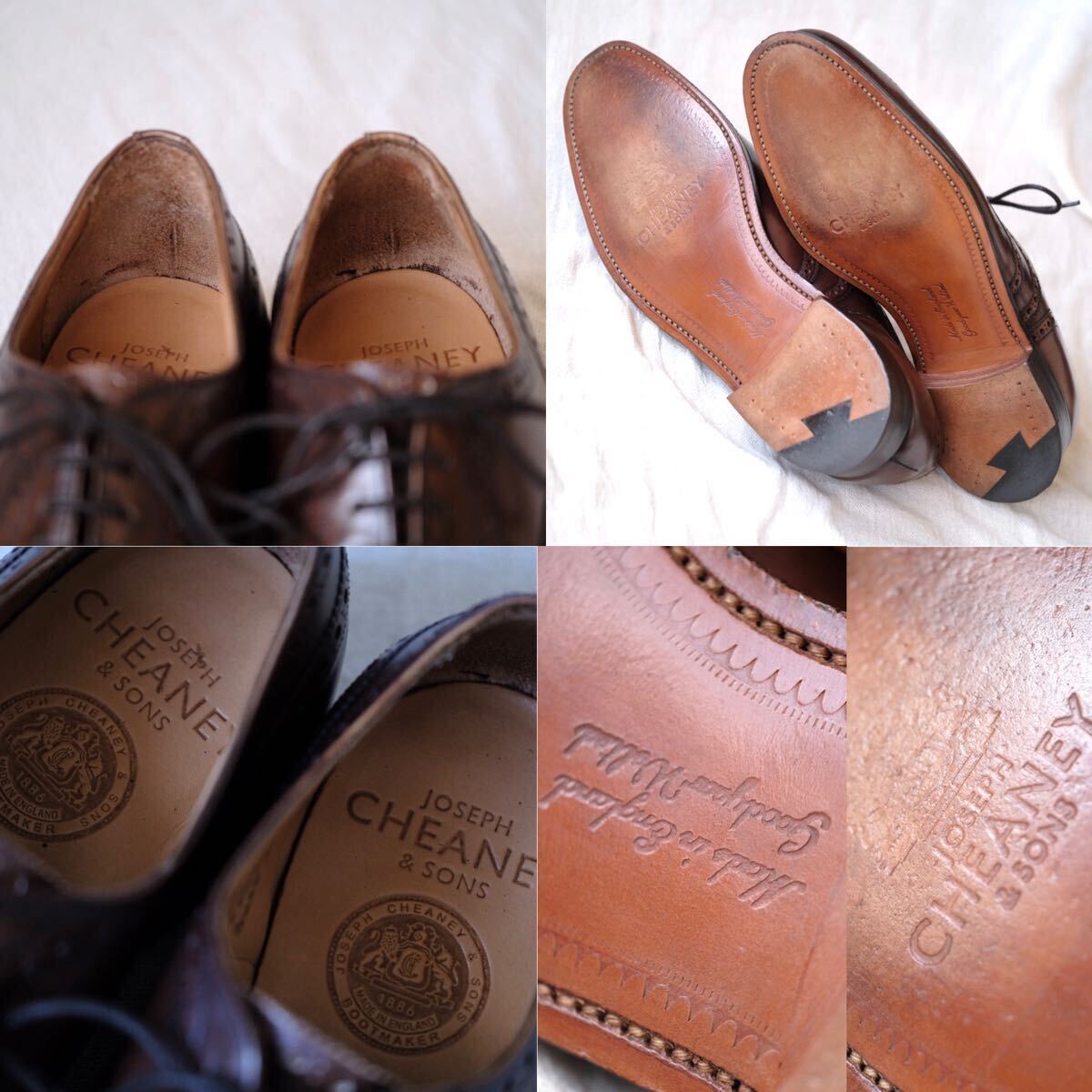 極美品JOSEPH CHEANEY & SONS BEAMS別注フルブローグEDWARD茶6 5 極美品JOSEPH CHEANEY & SONS BEAMS別注フルブローグEDWARD茶6 5