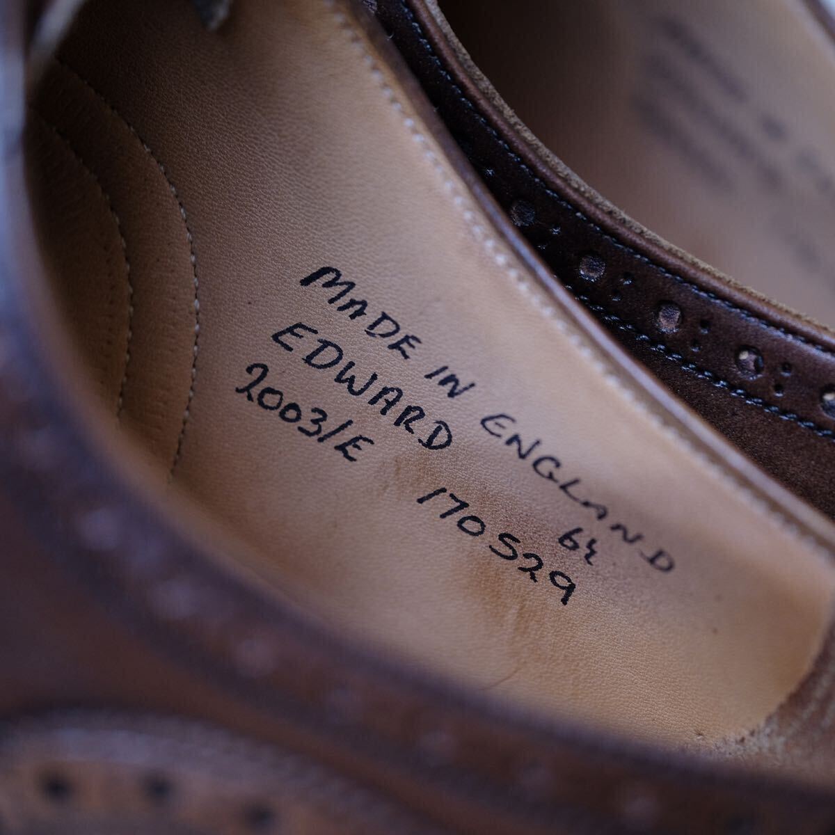 極美品JOSEPH CHEANEY & SONS BEAMS別注フルブローグEDWARD茶6 5 極美品JOSEPH CHEANEY & SONS BEAMS別注フルブローグEDWARD茶6 5