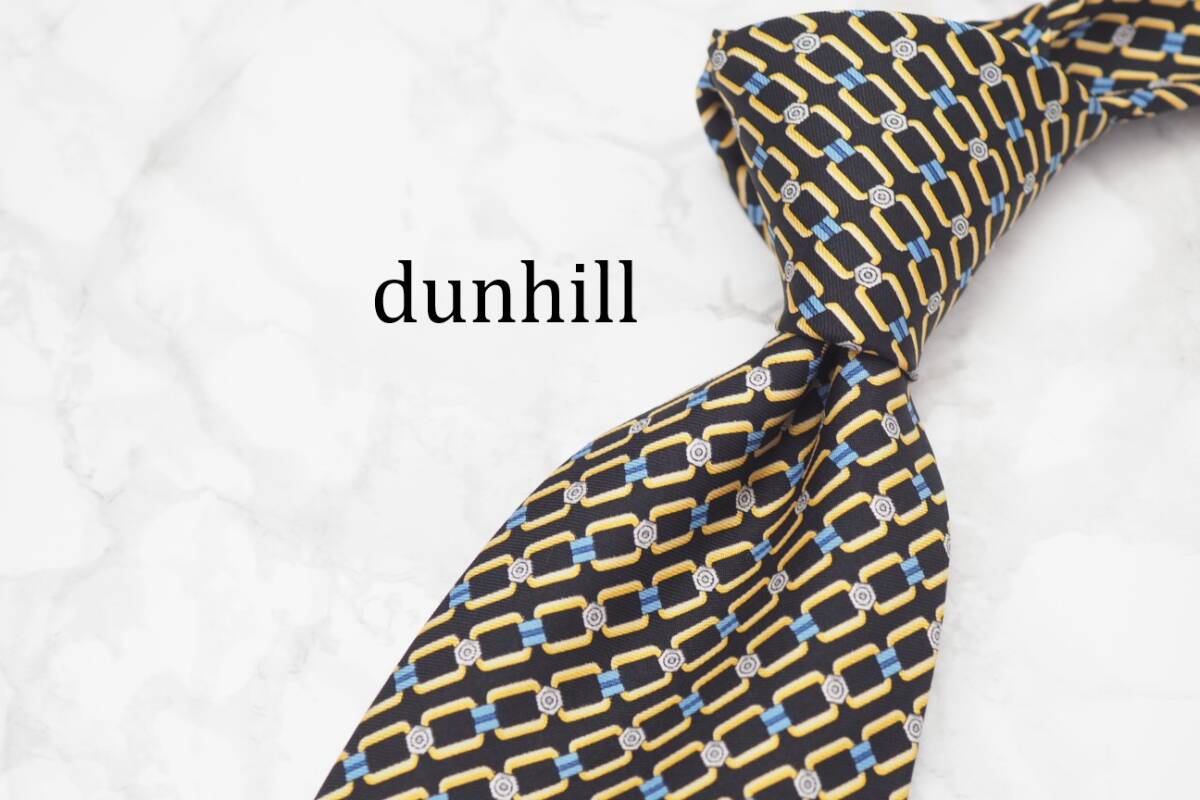 【美品】dunhill ダンヒル A-889 ENGLAND 英国製 ブランド ネクタイ 良品 古着 卸 USED オールド SILK