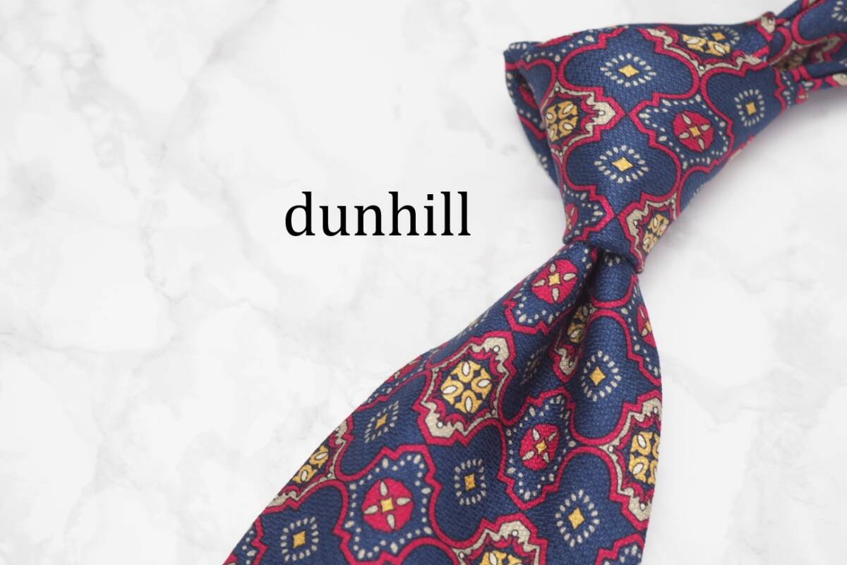 【美品】dunhill ダンヒル A-891 ITALY イタリア製 ブランド ネクタイ 良品 古着 卸 USED オールド SILK