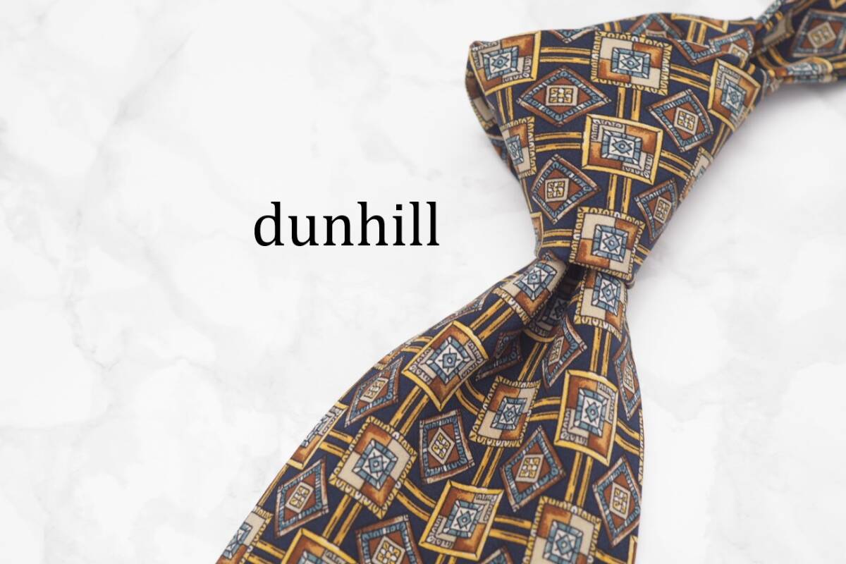 【美品】dunhill ダンヒル A-913 ITALY イタリア製 ブランド ネクタイ 良品 古着 卸 USED オールド SILK