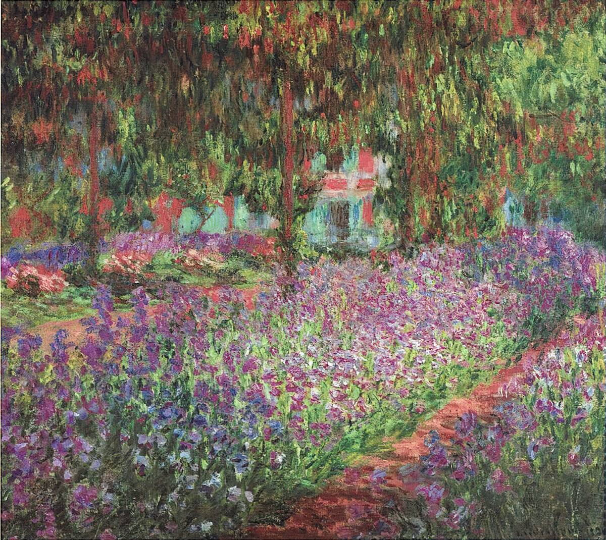  Claw do*mone[mone. двор, Iris ] 1900 год 31×28 высокое качество постер *mone Millet картина изобразительное искусство впечатление .runo world ga живопись масляными красками .