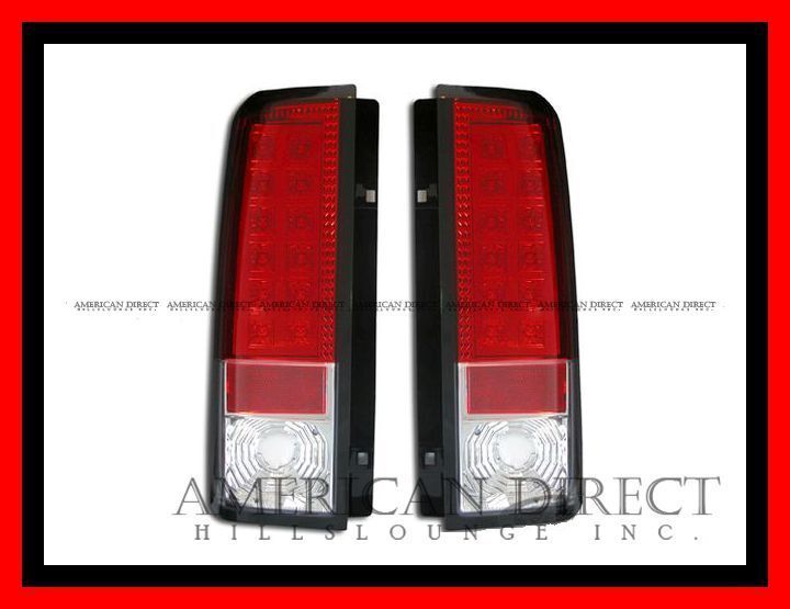 【即納/レッド/クリア】85-05y アストロ サファリ LED テールライト 左右セット リア バック テール サイド ライト ランプ シボレー GMC
