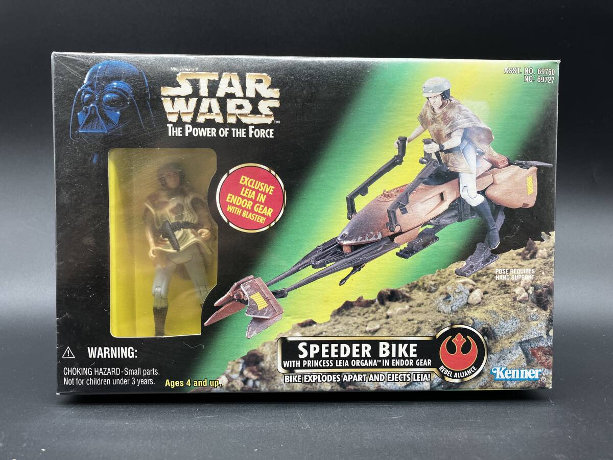 未開封！スター・ウォーズ パワー・オブ・ザ・フォース ベーシックフィギュア スピーダーバイク with レイア　STAR WARS　1997年製　　1507