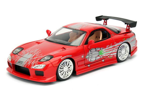 JADA TOYS 1/24 ワイルド・スピード マツダ RX-7 レッド/グラフィックス (ドミニク) 完成品ダイキャストミニカー JADA98338　送料無料
