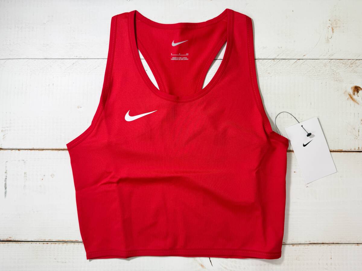 【即決】Nike ナイキ 女子 陸上 クロップトップ レーシングブルマ Red 海外Sサイズ