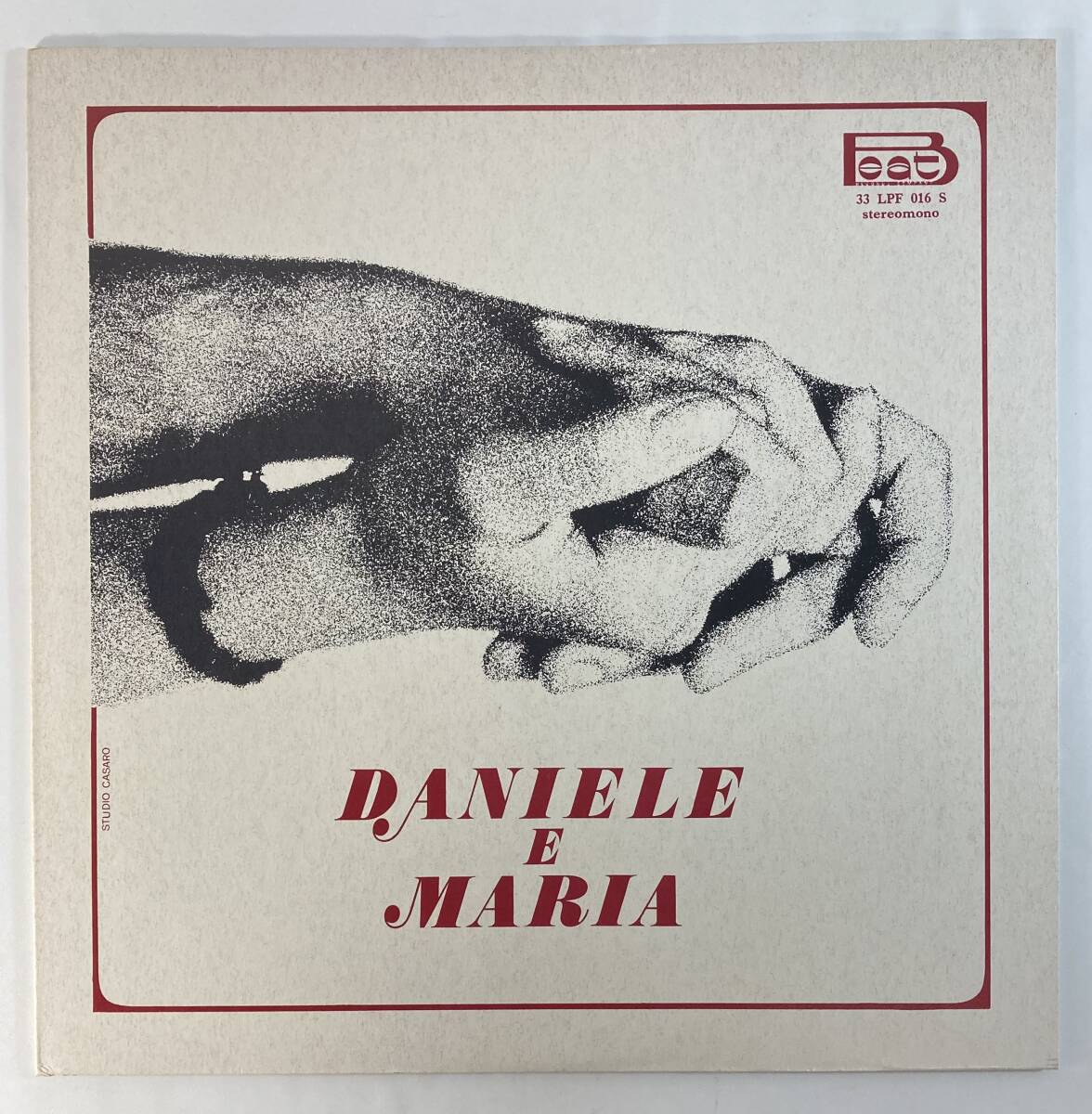 ダニエルとマリア (1972) ニコラ・ピオヴァーニ 伊盤LP BEAT LPF 016 STEREO MONO　未使用に近い