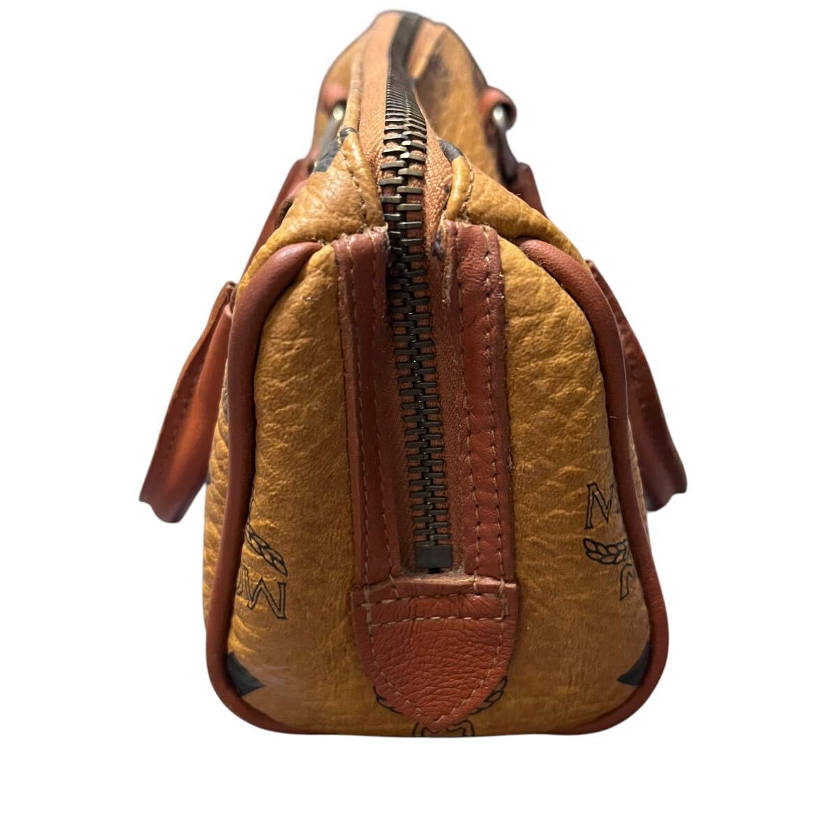 MCM✨ミニボストンバッグ　ヴィセトス　総柄　ブラック　ゴールド　ハンドバッグ MCM✨ミニボストンバッグ ヴィセトス 総柄 ブラック ゴールド