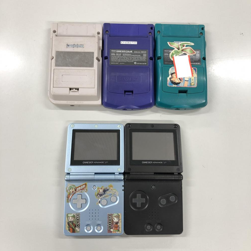 ジャンク】GBA SP 2台 GBカラー 2台 GBポケット 1台 計5台
