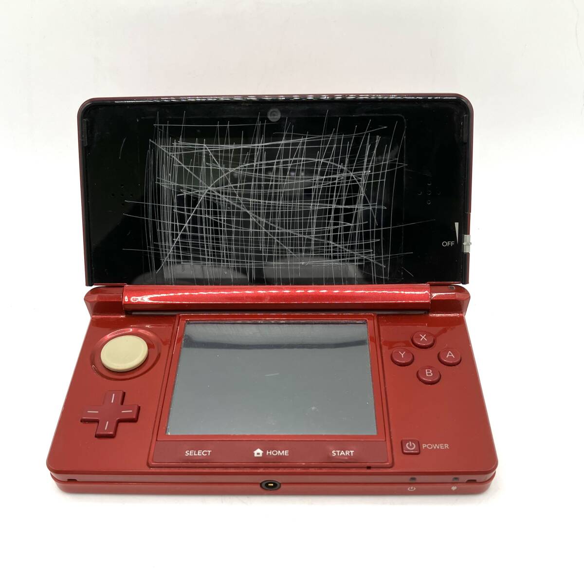 【NN】3ds 本体 メタリックレッド 赤 NINTENDO 3DS 中古 任天堂 ジャンク品