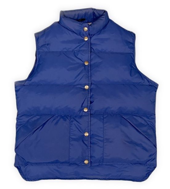80's 米国製 ビンテージダウン L.L.Bean エルエルビーン トレイルモデル ダウンベスト 4238 ブルーネイビー ウィメンズM [ta-1239]