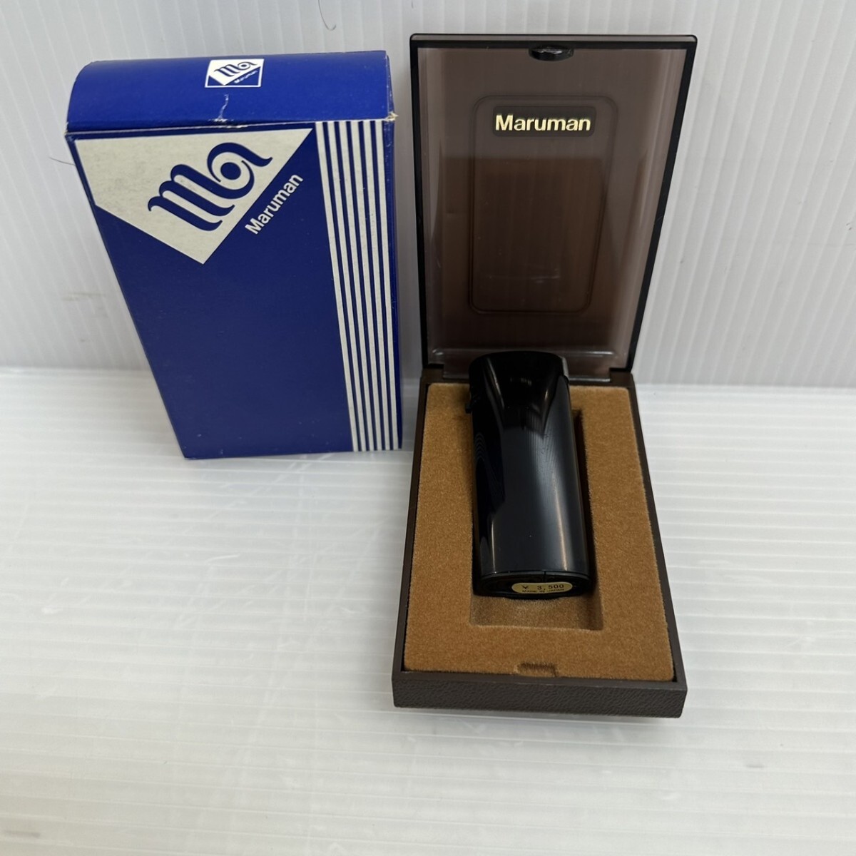 NA★1円〜保管品 Maruman マルマン IC-601 ガスライター ICライター ブラックカラー 喫煙具 ケース付き 着火未確認