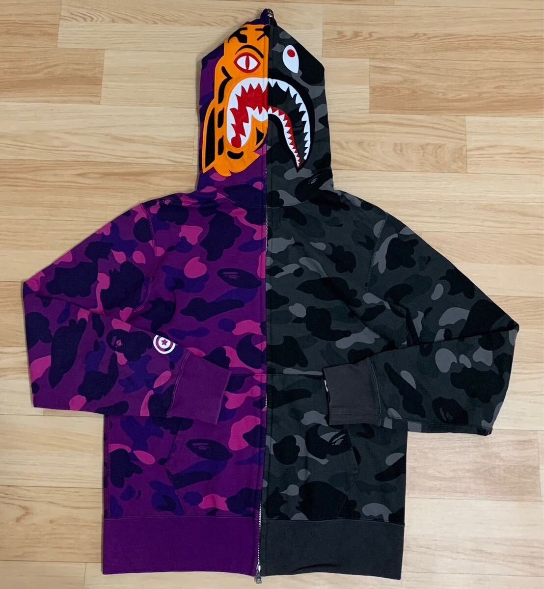 ☆激レア☆ APE タイガー シャークパーカー L パーカー kaws トップス