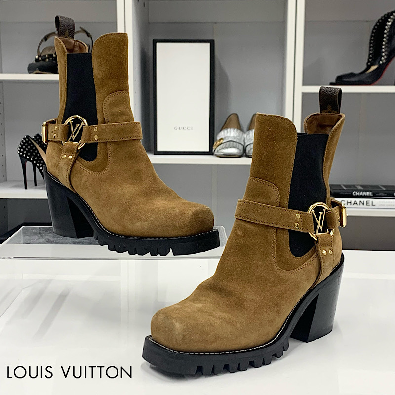 ルイ・ヴィトン スパークルライン スエード アンクルブーツ LOUIS VUITTON ルイヴィトン ラインアンクルブーツ スエード