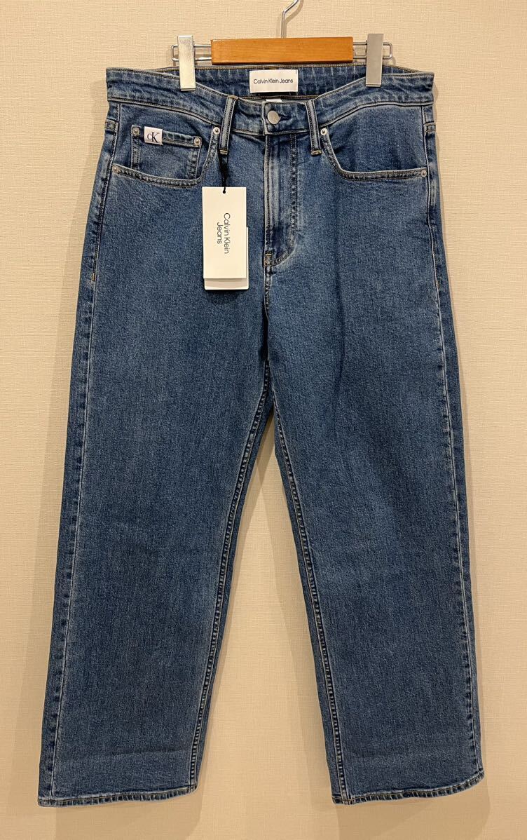 【一度のみ着用美品】Calvin Klein Jeans カルバンクライン ワイドデニムパンツ　W32 ラルフローレン