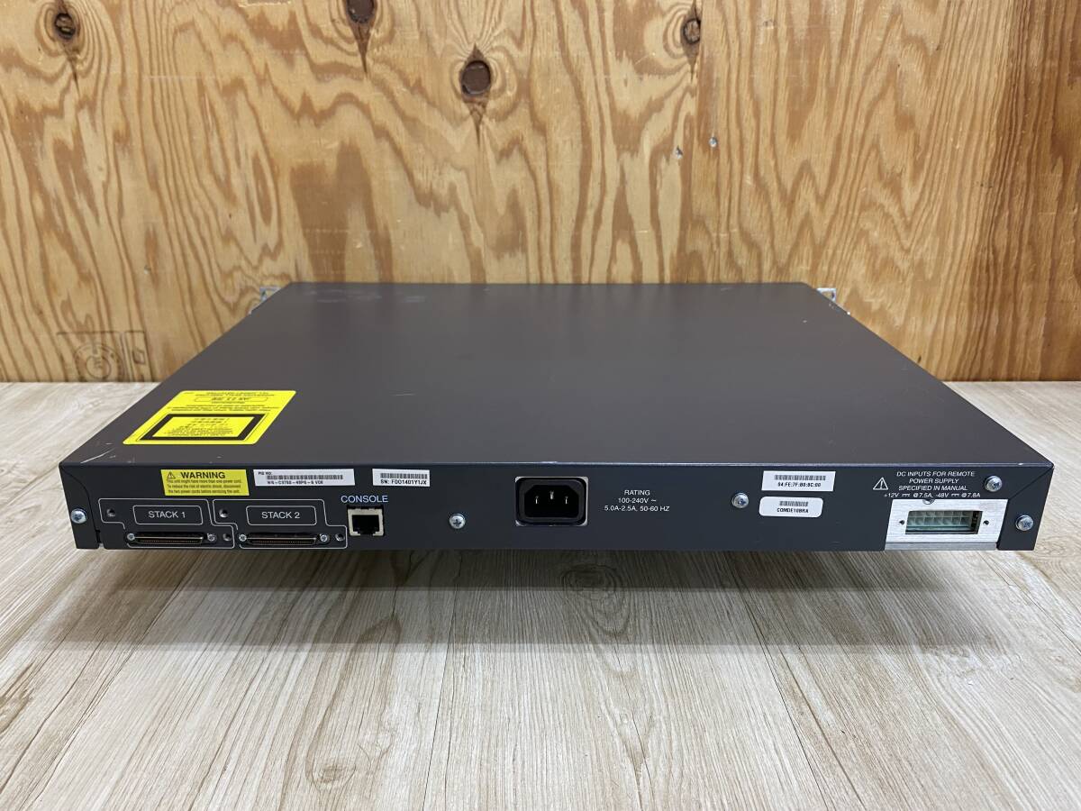 *6004-0924 * простой подтверждено / электризация гарантия * Cisco WS-C3750-48PS-S V08 Catalyst 3750 серии первый период . завершено переключатель отправка размер :D