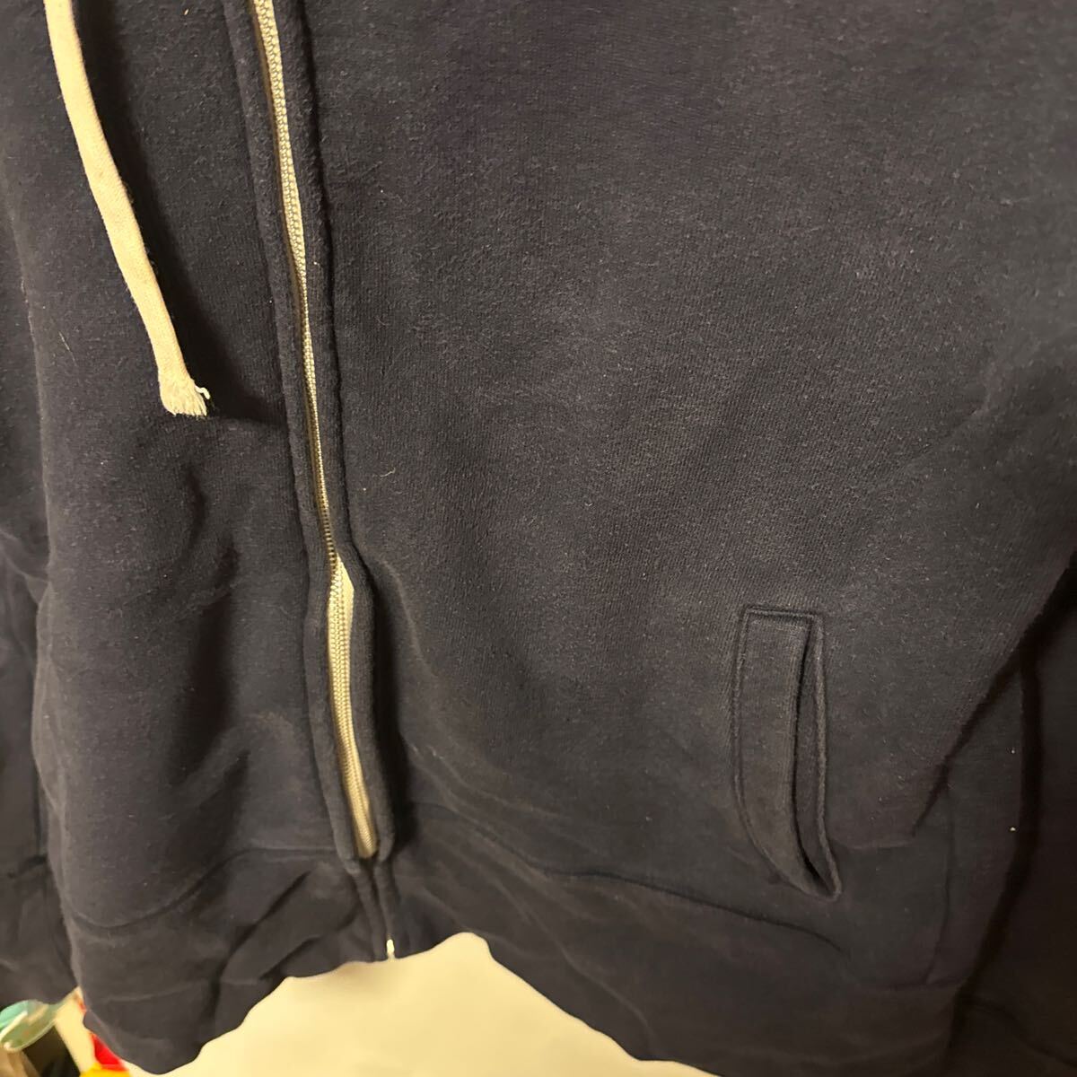 SMR パーカー　日本製 ジップアップ　リプ長_画像8