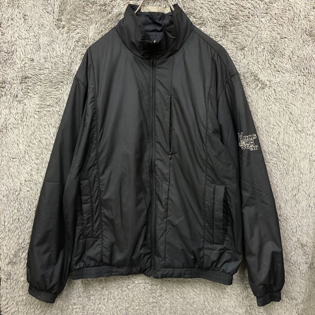 Munsingwear マンシングウェア リバーシブル ウィンドブレーカー ナイロンジャケット サイズL ブラック 黒 メンズ トップス 最落なし （V2