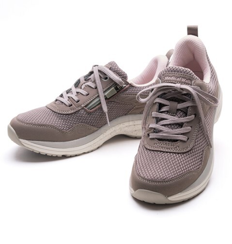 新品/ウォーキングシューズ/23.5センチ/１４３００円/アサヒメディカルウォーク/L031/ベリー/幅広/4E/ひざを守る/外反母趾/ゆったり