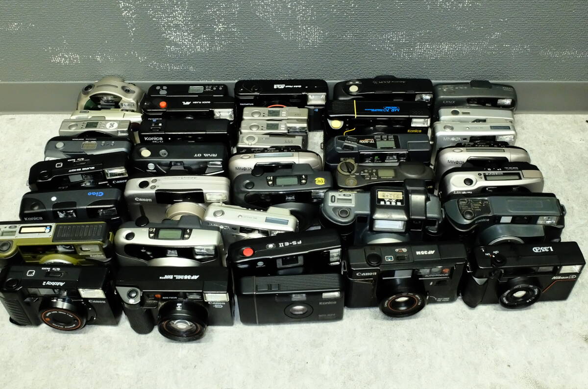 【A02J】コンパクトフィルムカメラ 37台 まとめ 大量 Canon AF35M AF35ML Autobay Konica BiG mini Nikon L35AD