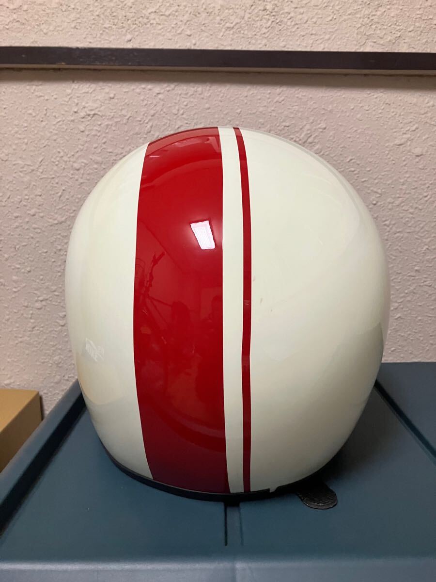 SHOEI 族ヘル XL 白 赤 細目 チンチラ ショーエイ 旧車 街道