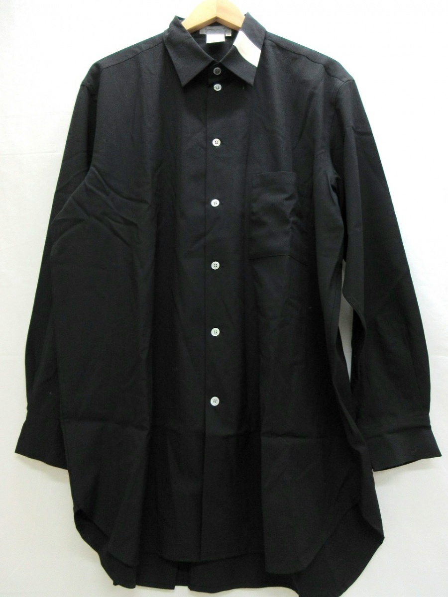 Yohji Yamamoto POUR HOMME ヨウジヤマモト プールオム 長袖デザインシャツ Shirt M 100%WOOL MADE IN JAPAN