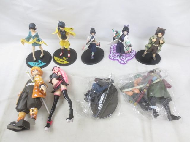 【中古品 同梱可】 フィギュア 鬼滅の刃 竈門炭治郎 胡蝶しのぶ ワンピース サボ ゾロ 他 9点セット