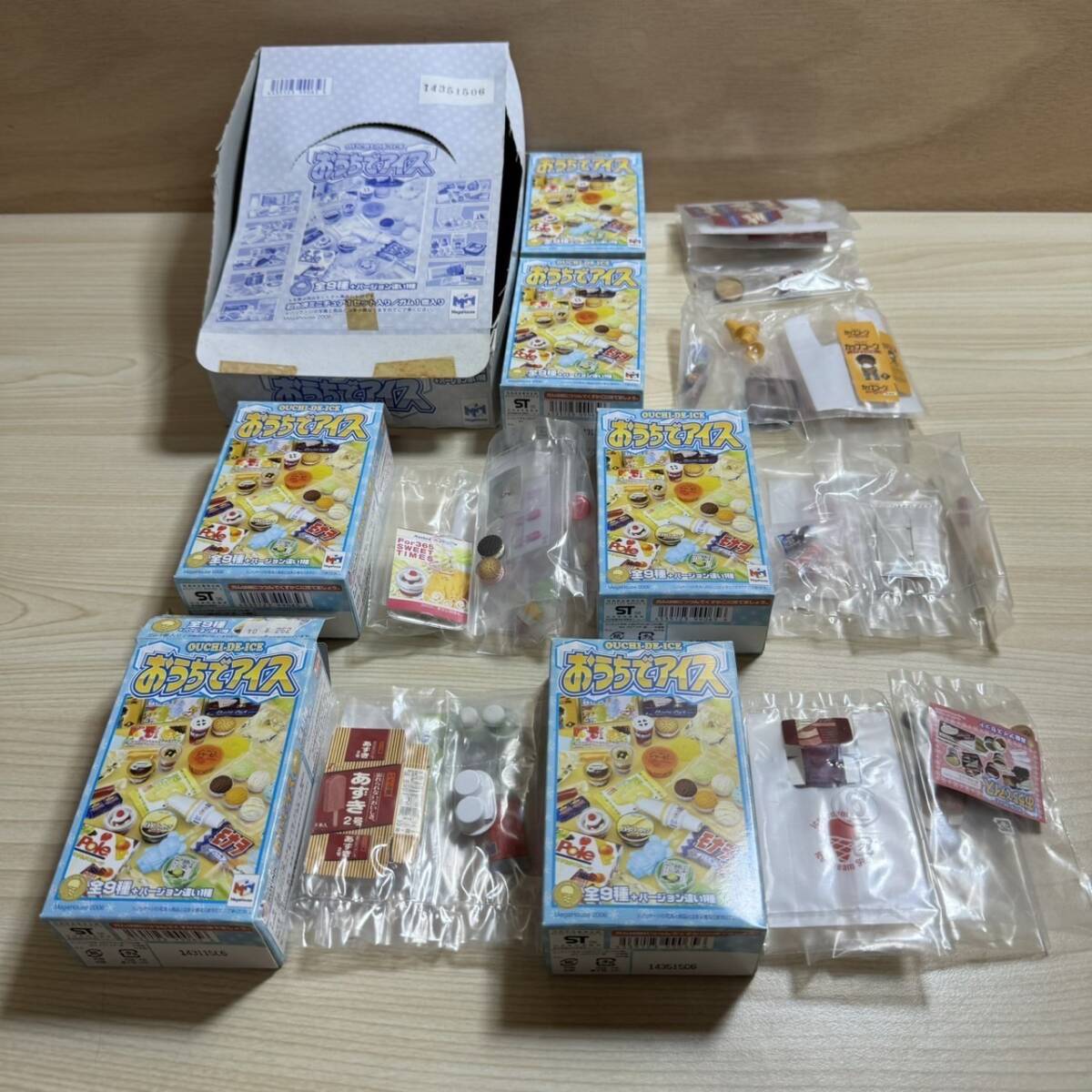 ☆未使用 6点セット MEGAHOUSE メガハウス おうちでアイス ミニチュア サンプル 食玩 おもちゃ 箱付(中古品/現状品/保管品)☆