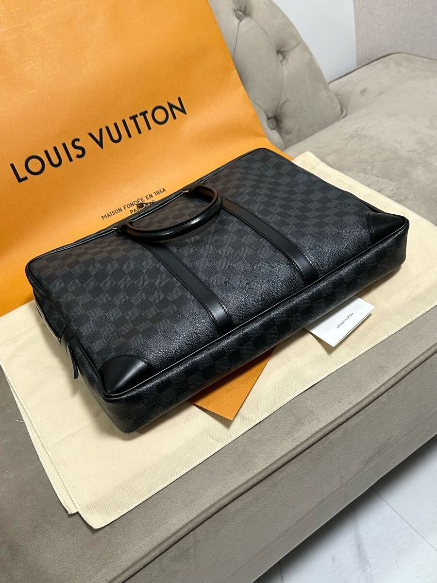 極上美品ルイヴィトン ビジネスバッグ N41125 ダミエグラフィット