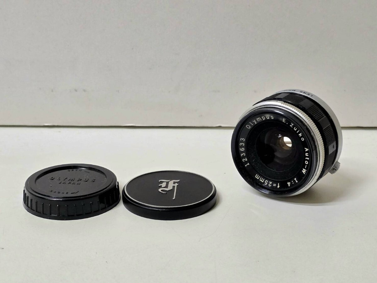 218 OLYMPUS オリンパス E.Zuiko Auto-W　1：4 f=25mm カメラレンズ 現状品　