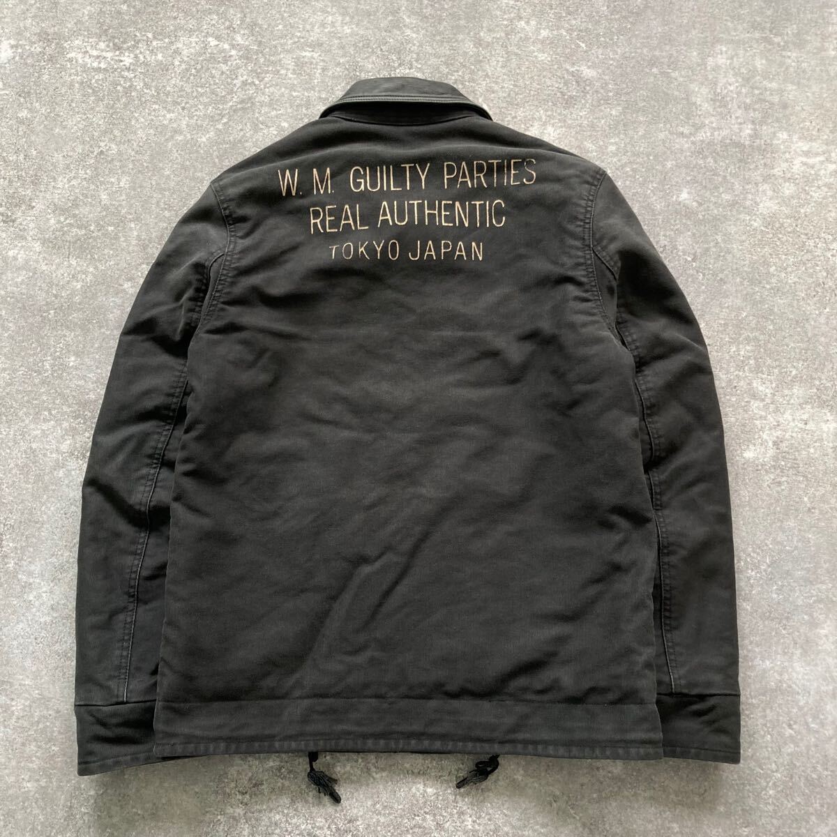 WACKO MARIA】ワコマリア N-1デッキジャケット 襟レザー WACKO MARIA】ワコマリア N-1デッキジャケット 襟レザー