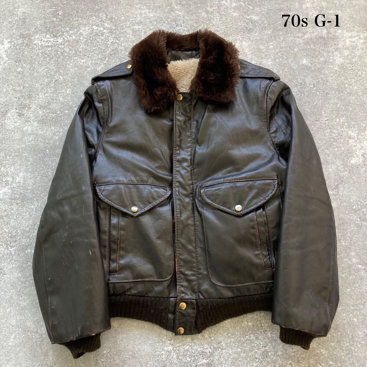 Bibian 比比昂 - 【VINTAGE】G-1 フライトジャケット レザー Bibian 比比昂 - 【VINTAGE】G-1 フライトジャケット レザー