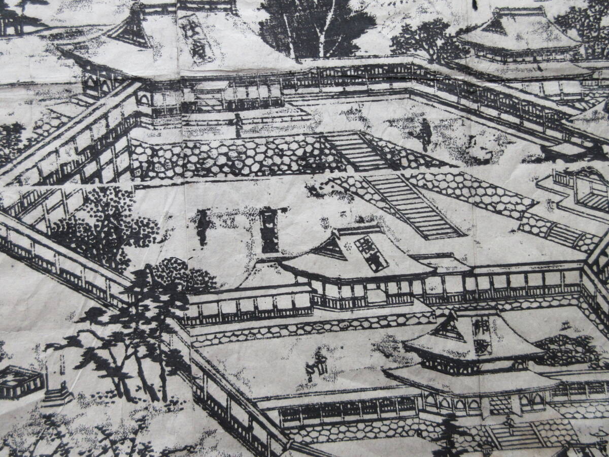 無料配達 鳥瞰絵図☆「越前州吉田郡志比荘吉祥山永平禅寺全図」曹洞宗大 古地図