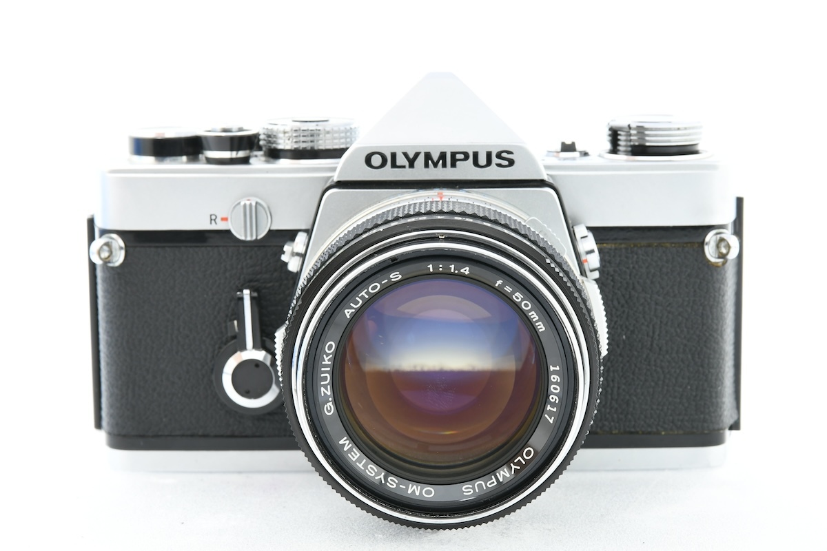 OLYMPUS OM-1 シルバー + G.ZUIKO AUTO-S 50mm F1.4 オリンパス フィルムカメラ MF一眼レフ