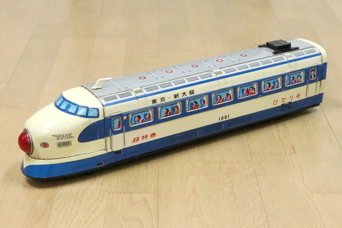 2024春大特価セール! ブリキ 新幹線 A-021 1001 BULL MARK ひかり号 東京→新大阪 鉄道