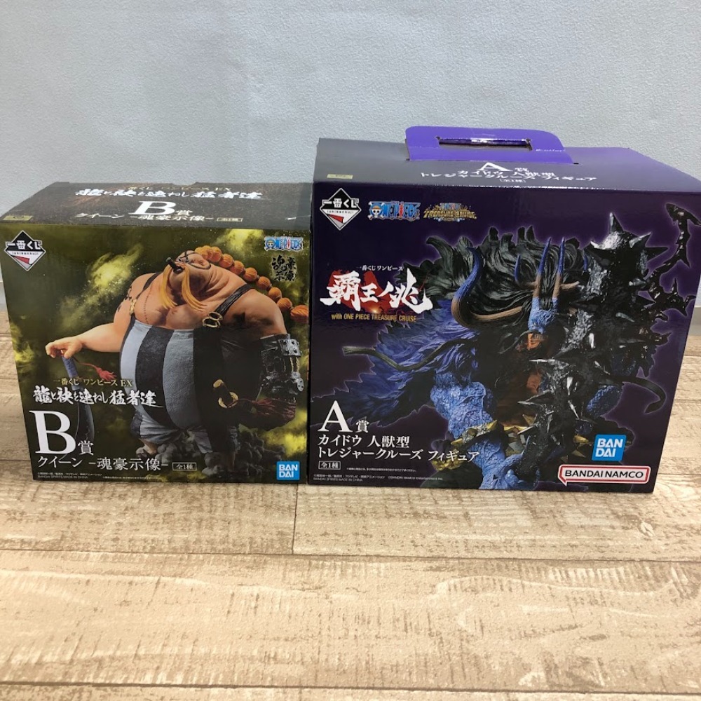 08w2886★1円~ ワンピース カイドウ 人獣型 トレジャークルーズ/クイーン -魂豪示像- フィギュア 2体セット まとめ 中古品