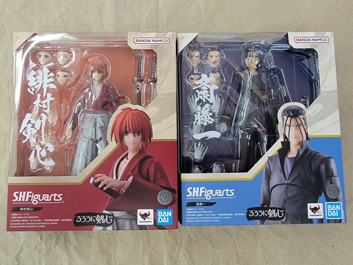S.H.フィギュアーツ 緋村剣心＆斎藤一/るろうに剣心 2個セット【未使用】