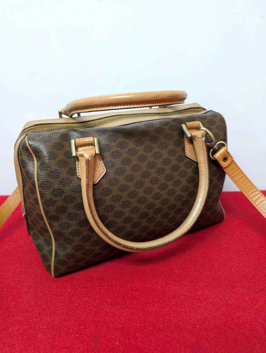 美品 極希少 Celine セリーヌ マカダム柄ミニボストンバッグ 美品 極希少 Celine セリーヌ マカダム柄ミニボストンバッグ