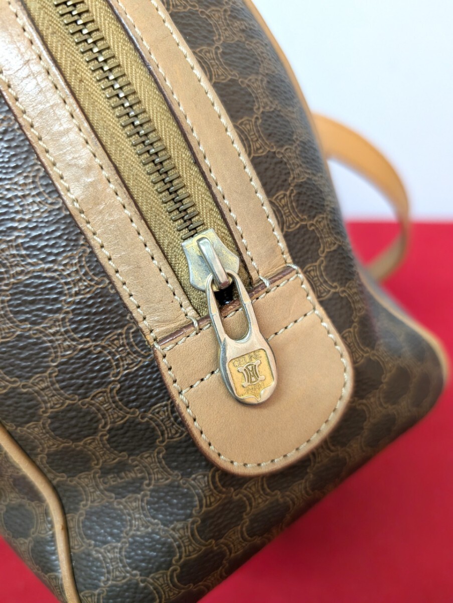 美品 極希少 Celine セリーヌ マカダム柄ミニボストンバッグ 美品 極希少 Celine セリーヌ マカダム柄ミニボストンバッグ