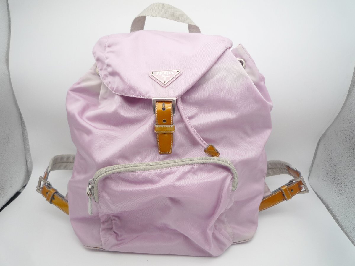☆PRADA プラダ VELA リュックサック ナイロン 薄紫 ピンク LILLA☆/N